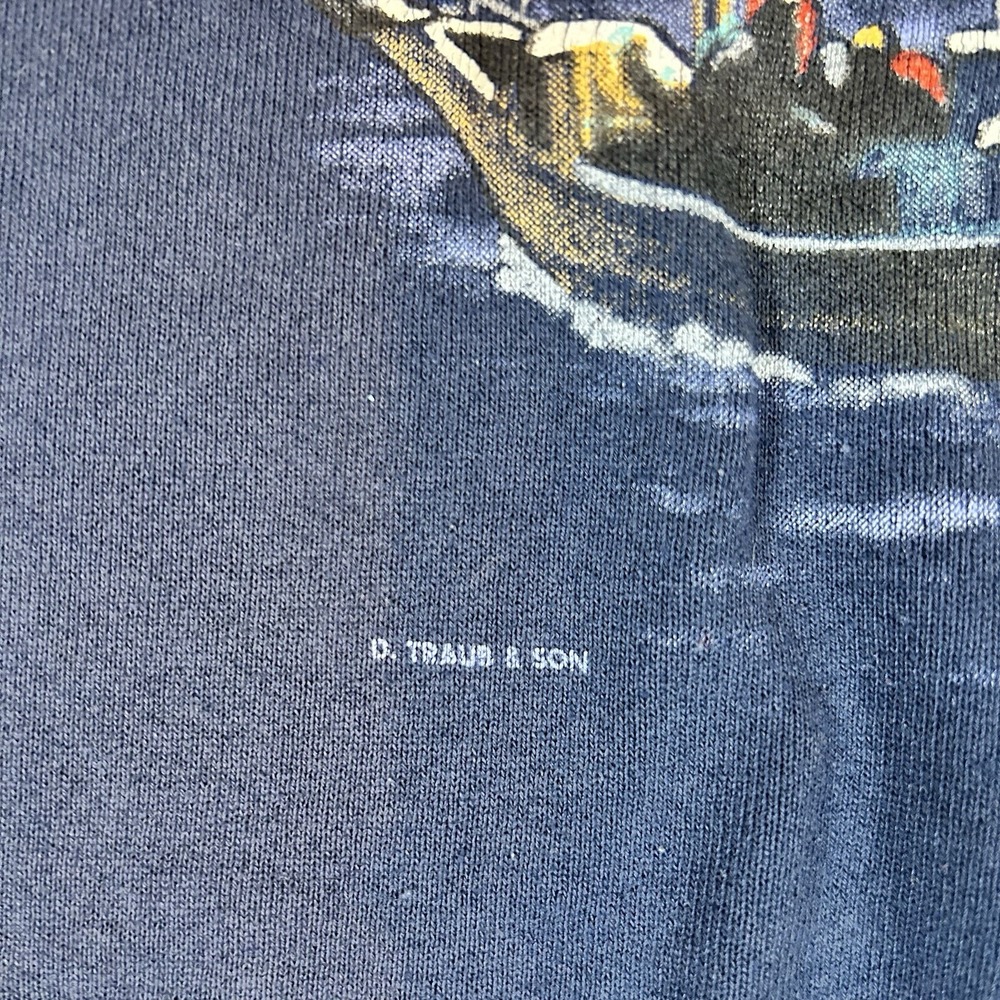 Vintage 1994 Chesapeake Bay Mens XL Blue Graphic Logo Sweatshirt Long Sleeve USA - Picture 3 of 11
